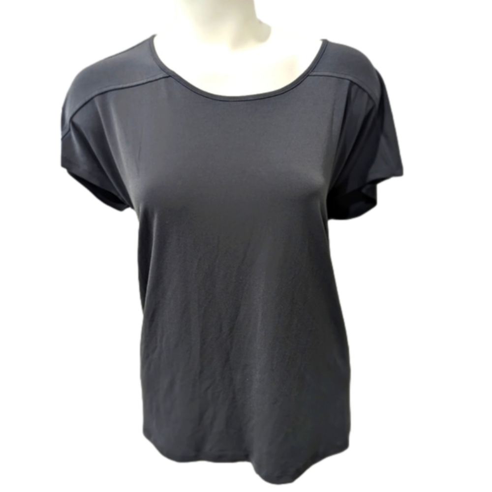 Jacqueline Smith black structured tee, sz large